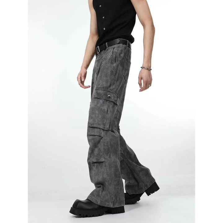 Trendy Retro Multi-Pocket Jeans