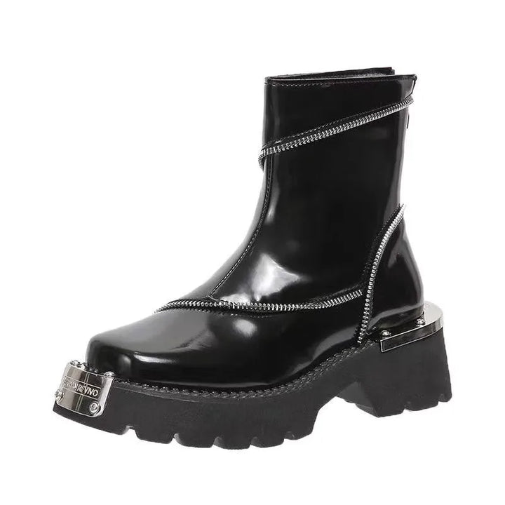 Premium Gothic Non-Slip Thick-Soled Round Toe Platform Boots