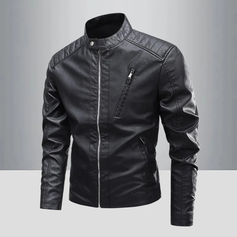 Slim Fit Leather Trendy Motorcycle Jacket