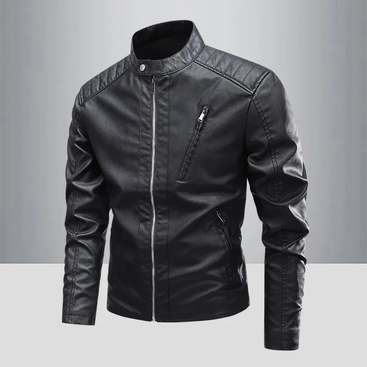 Slim Fit Leather Trendy Motorcycle Jacket
