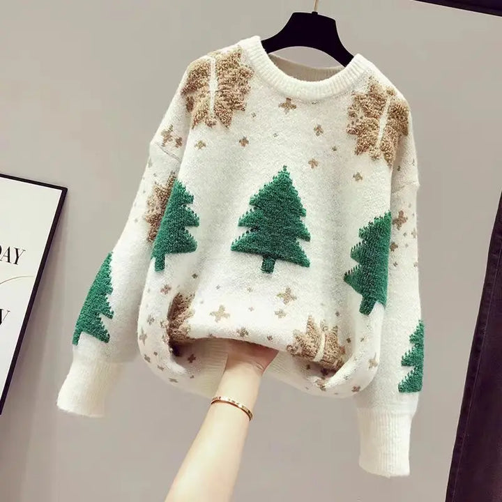 Christmas Tree Snow Knitted Christmas Sweater