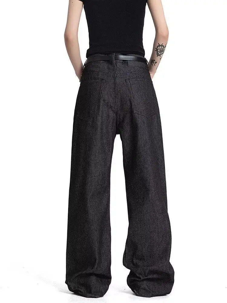 5 Buckle High-Waisted Baggy Jeans