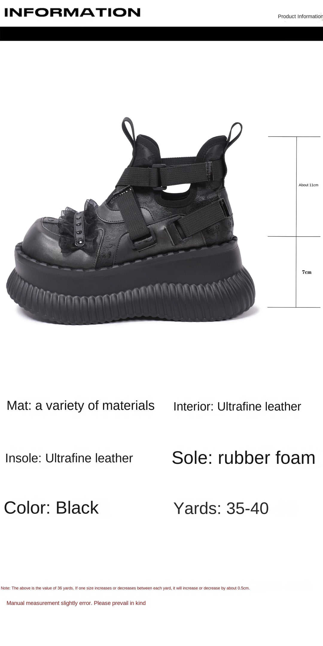 Dark Chunky Sole High-Top Boots