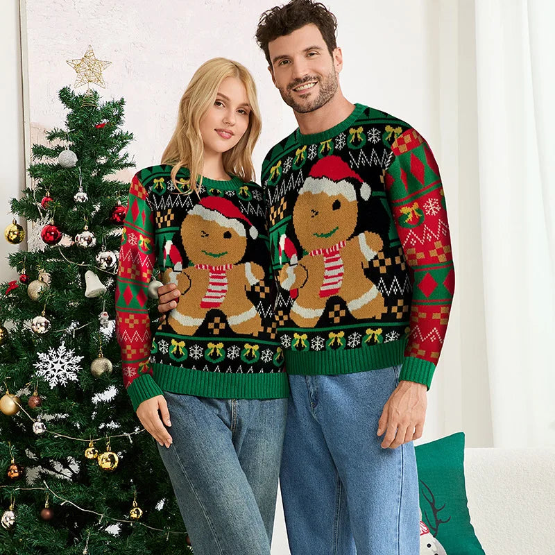 Gingerbread Family Matching Christmas Sweaters