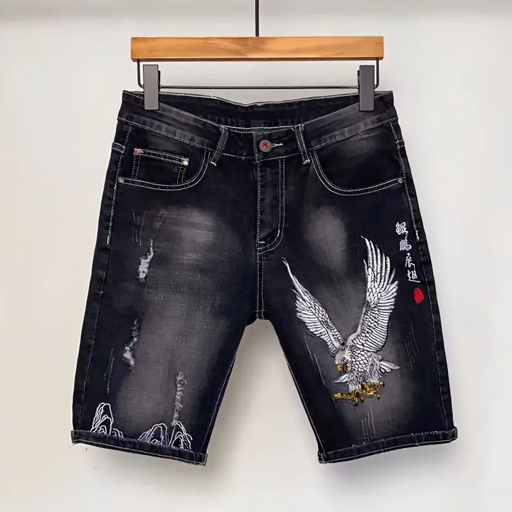 Classic Embroidered Denim Shorts