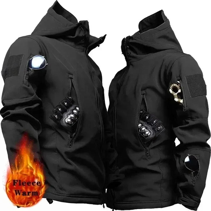 Tactical Soft-Shell Hooded Waterproof Military Jacket