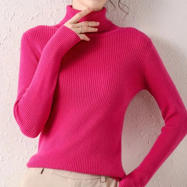 Cozy Cashmere Knit Turtleneck Sweater
