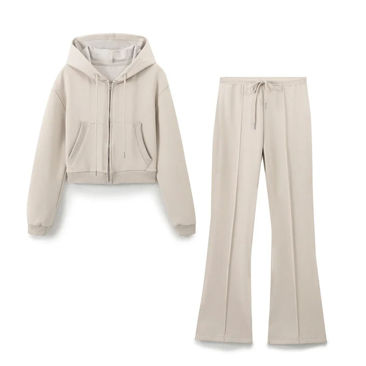 Fleece-lined sports Hoodie set