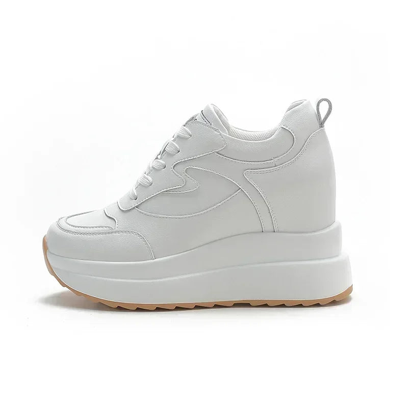Chunky 10CM Cow Suede Leather Sneakers