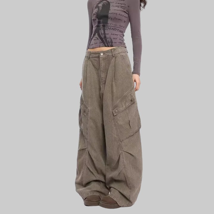 Retro Deconstructed Folded Pocket Cargo Pants