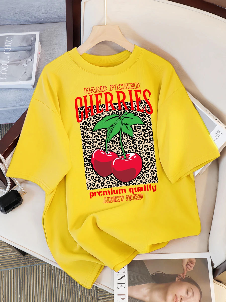 Freshly Handpicked Cherry Print T-Shirt