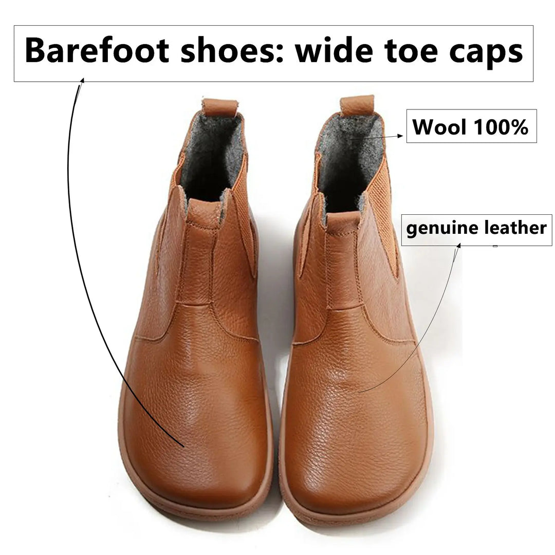 Barefoot Genuine Leather Wide Toebox Boots