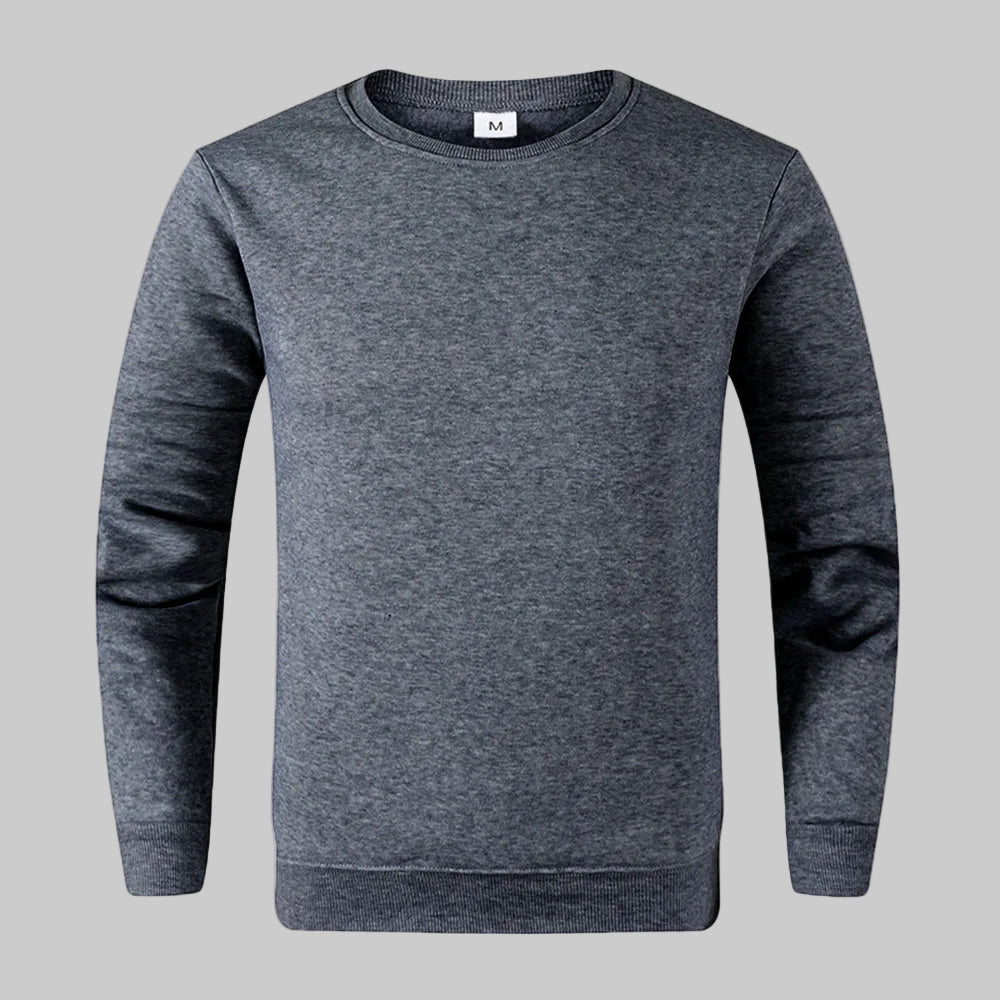 Solid Color Long Sleeve Casual Sweatshirt