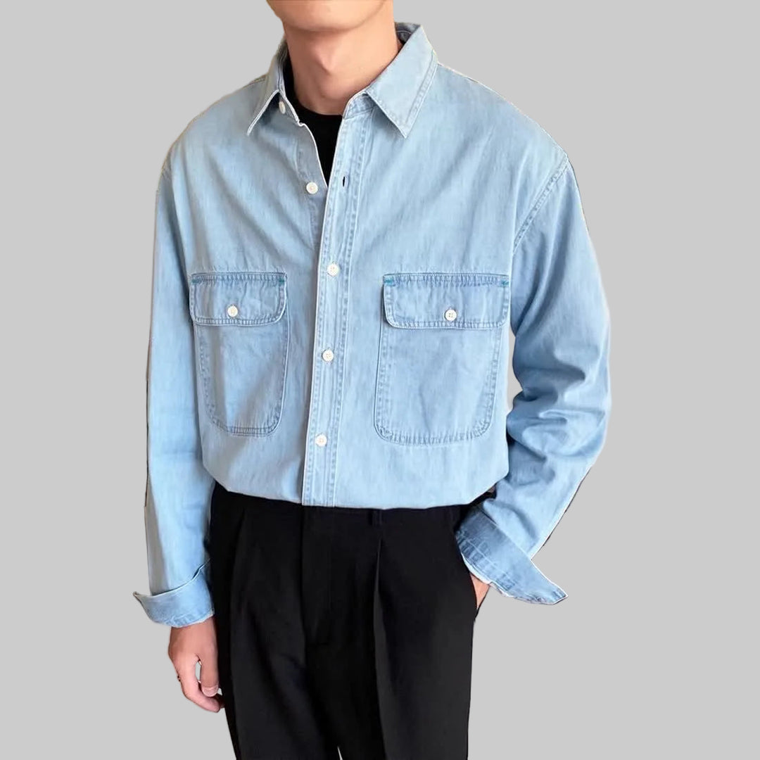 American Retro Casual Denim Shirt
