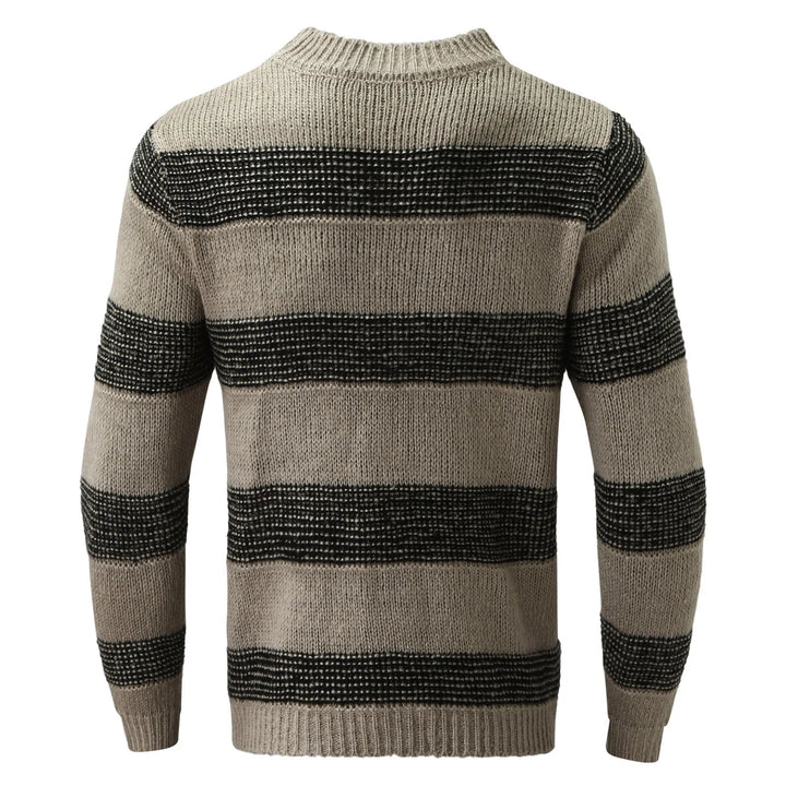 Striped Knitted Long Sleeve Sweater