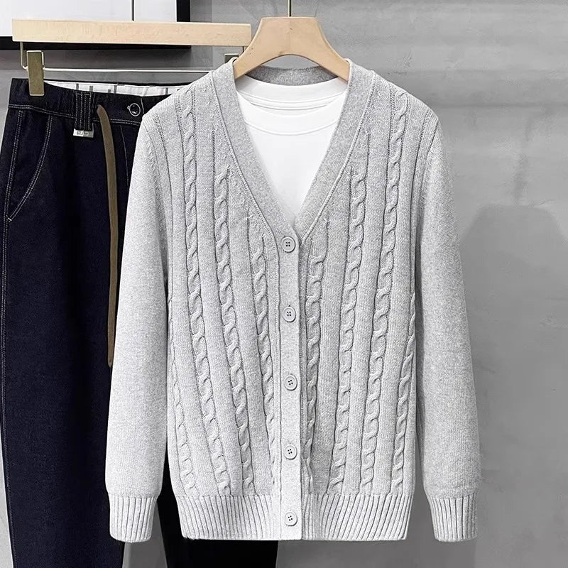 American Style V-Neck Knitted Sweater