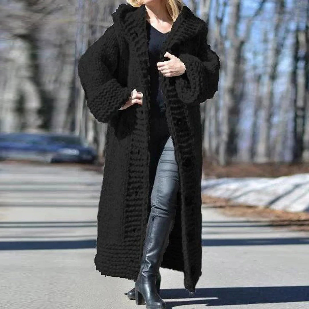 Oversized Solid Color Thick-Knitted Sweater