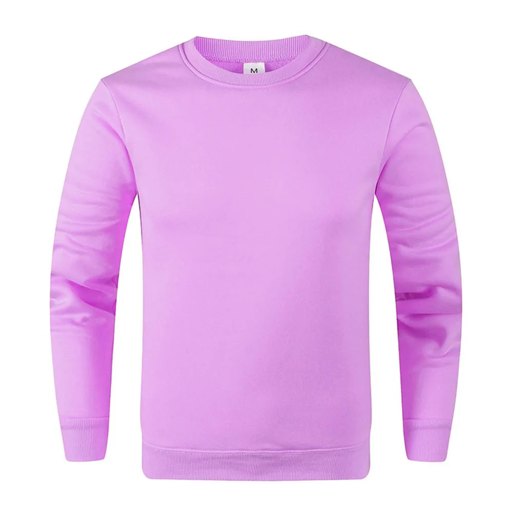 Solid Color Long Sleeve Casual Sweatshirt