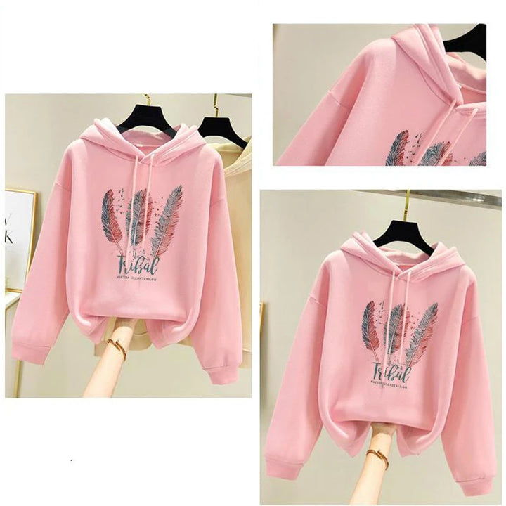 Velvet Casual Loose Hoodie Sweatshirt
