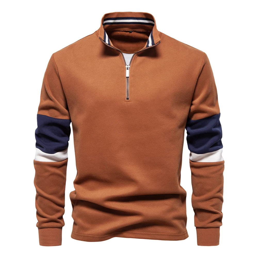 Lightweight Mock Neck Quarter-Zip Sweatshirt