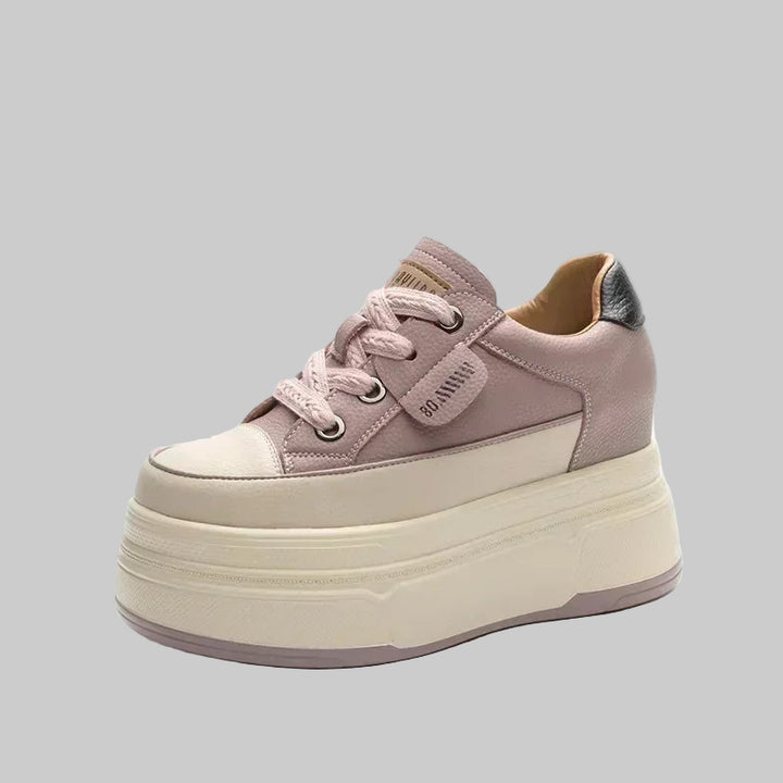 Cow Suede Platform Wedge Sneakers