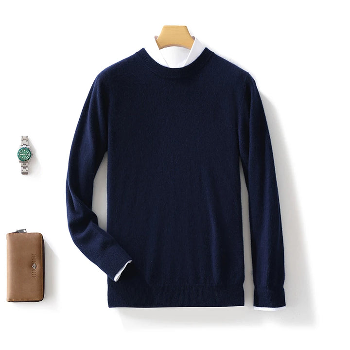 100% Pure Cashmere Thick Winter Crewneck Sweater