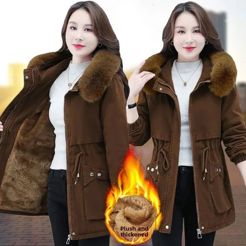 Short cotton Fleece lining winter Jacket