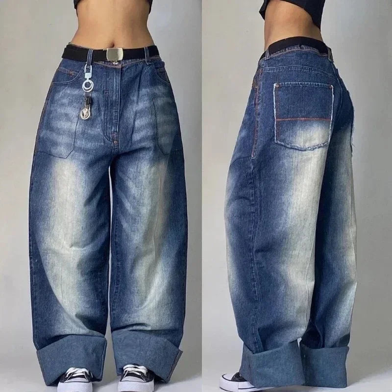 Streetwear Baggy Flex Jeans - Y2K Vibes