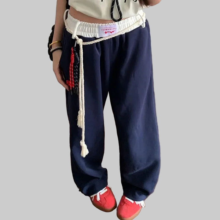 Wide-Leg Retro Loose Pants