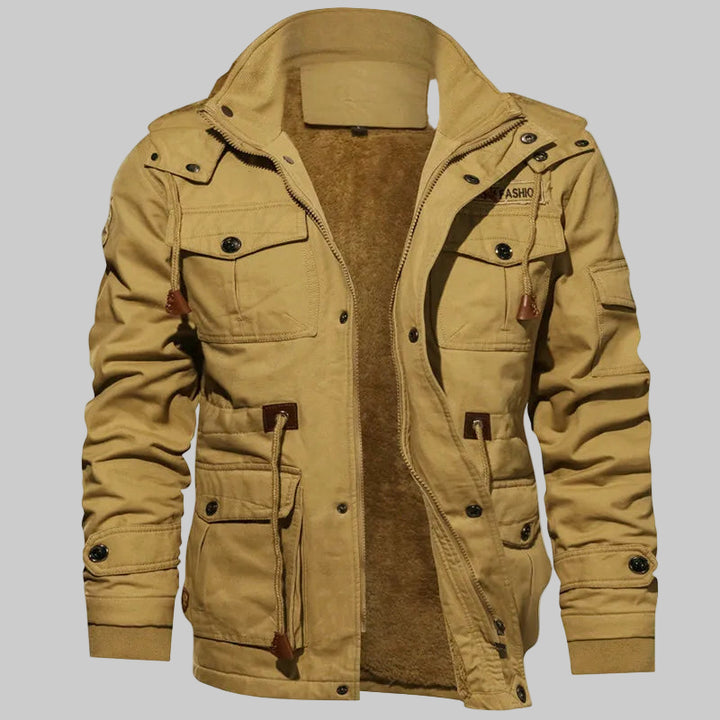Thickened Cotton Wool-Lined Motorcycle Jacket