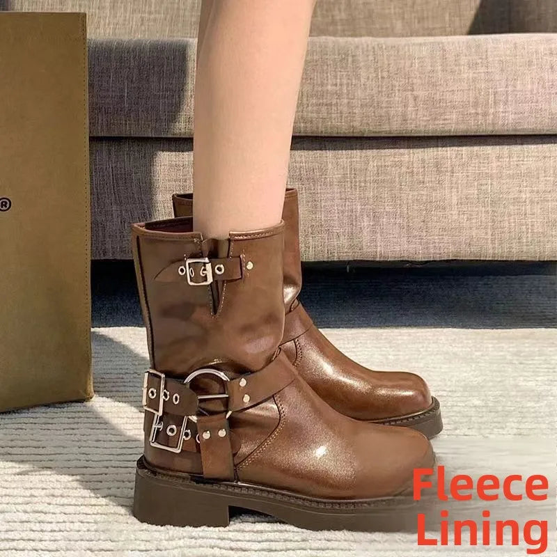 Knight Mid-Calf Western Cowboy Boots