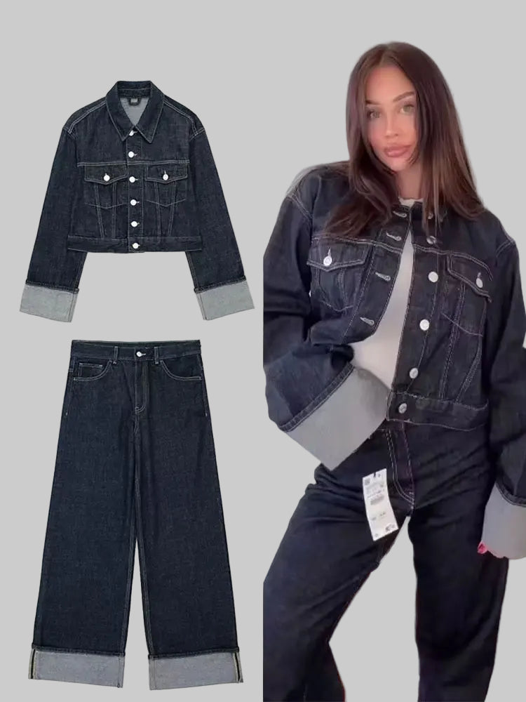 Autumn Vintage Denim Jumpsuit