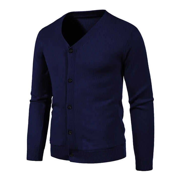 Lightweight V-Neck Knitted Slim Fit Sweater
