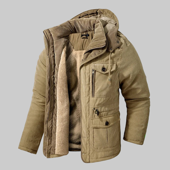 Warm Cotton Padded Fleece Parka Winter Jacket