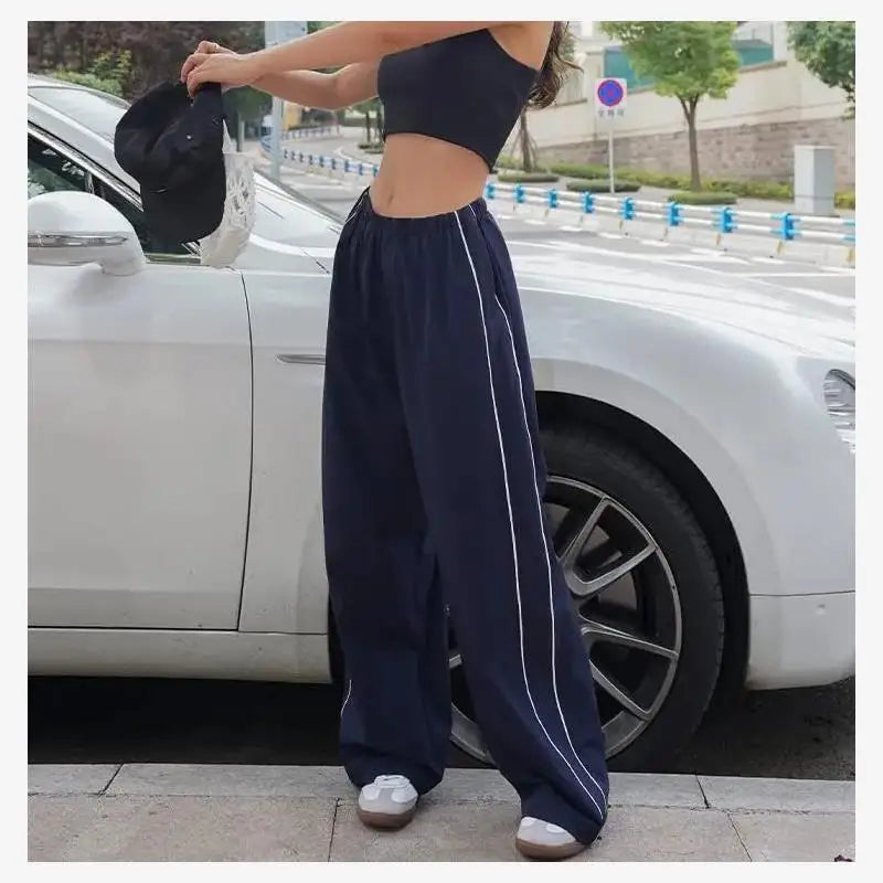Y2K Low Waist D-string Elastic Baggy Cargo Pants