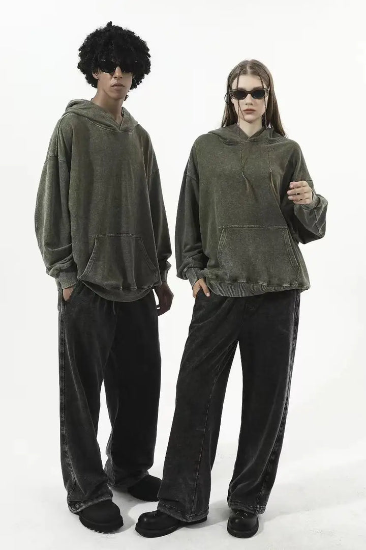 High Street Heavy Weight Washed Cotton Hoodies