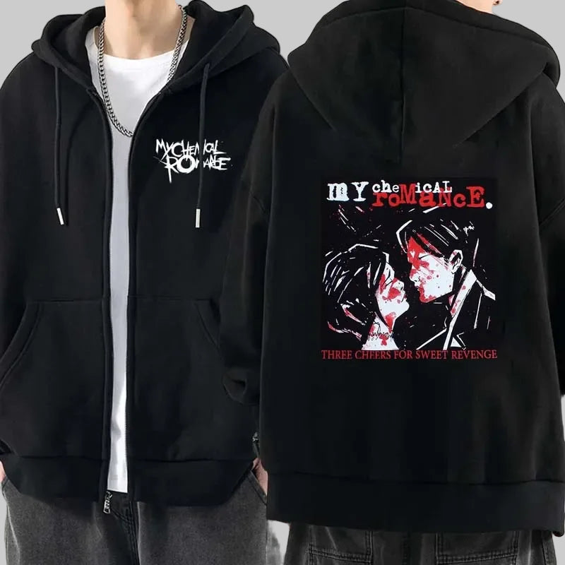 Punk Emo Chemical Romance Black Parade Zip-Up Hoodie