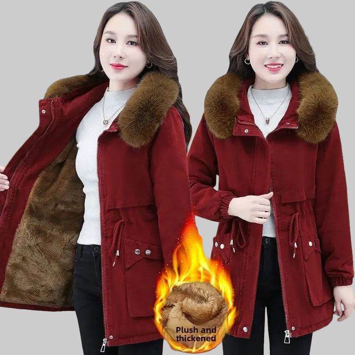 Short cotton Fleece lining winter Jacket
