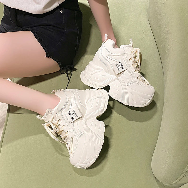 10CM High Platform Lace-Up Chunky Sneakers