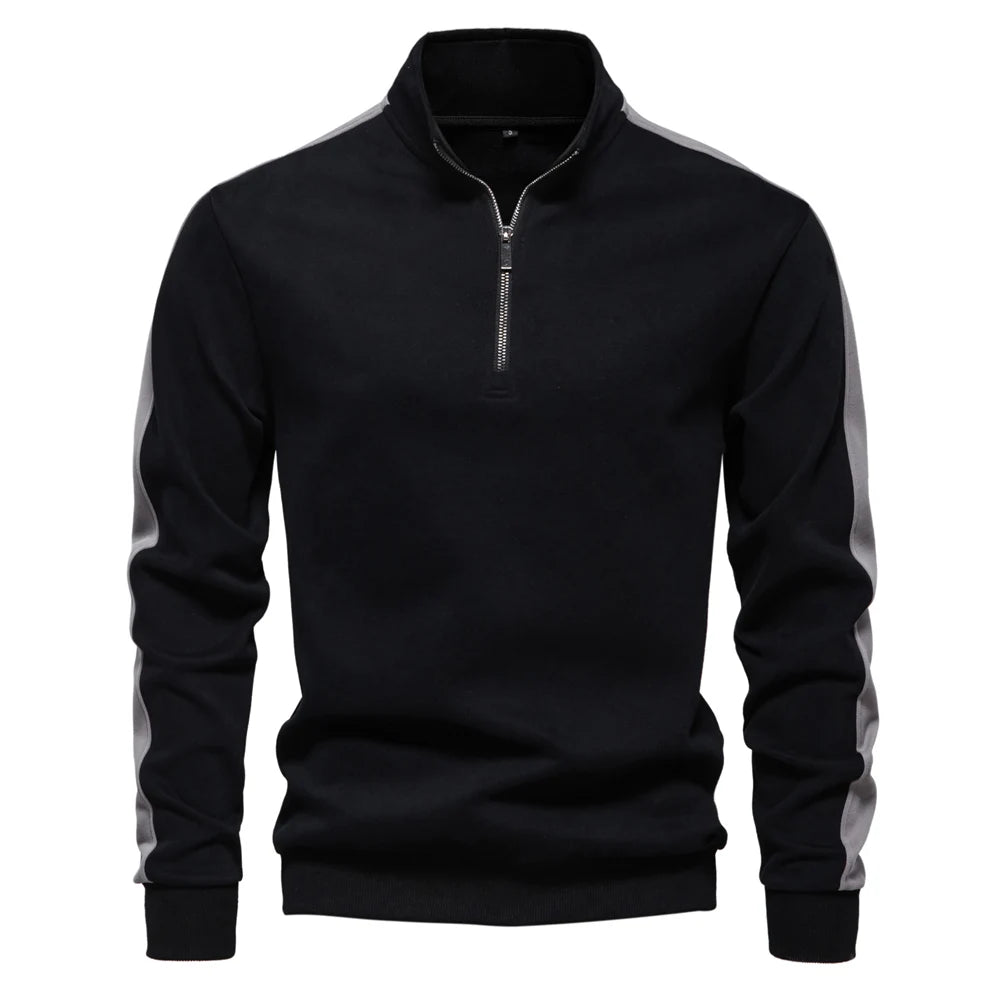 Lightweight Mock Neck Quarter-Zip Sweatshirt
