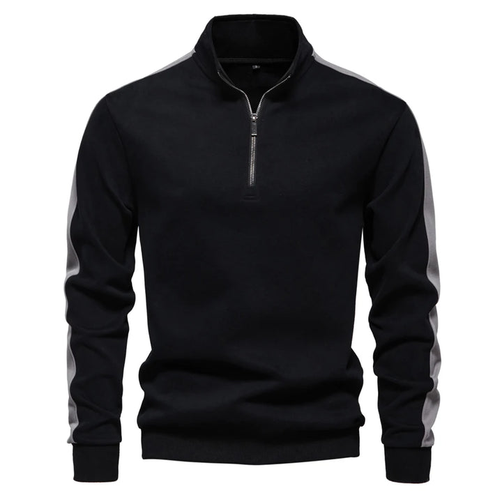 Lightweight Mock Neck Quarter-Zip Sweatshirt