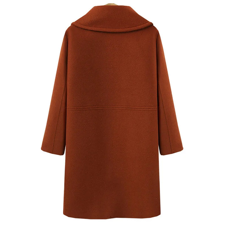 Elegant Thin Wool Blend Long Coat
