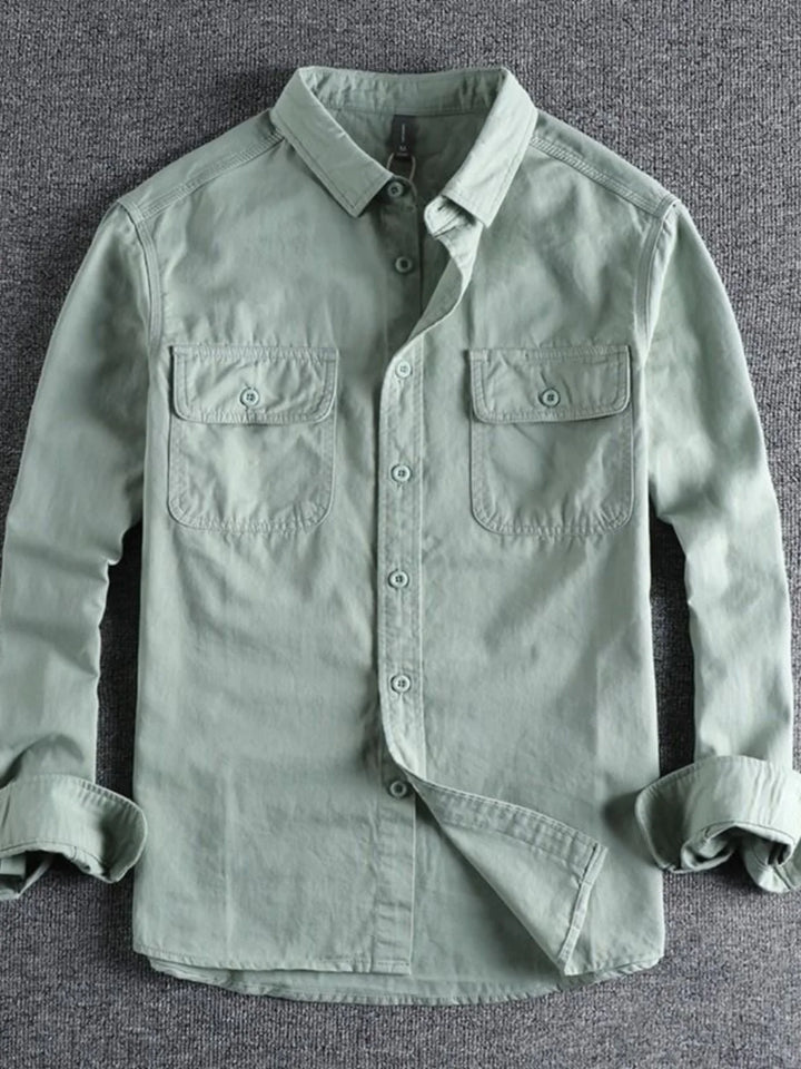 Pure Cotton Long Sleeve Work Shirt