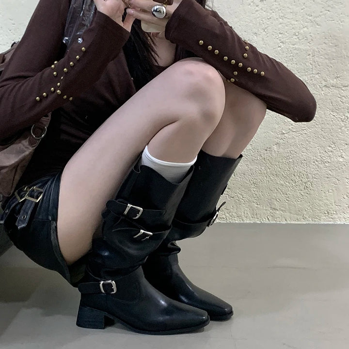Chic Knee-High Pointed Toe Boots for Winter