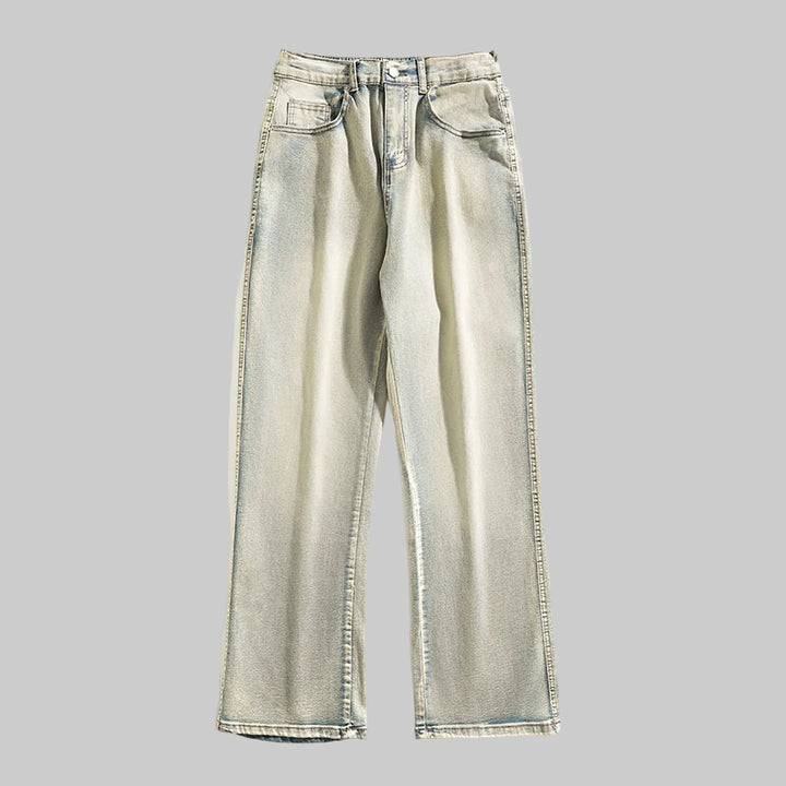 Vintage-Inspired Loose Straight Leg Jeans