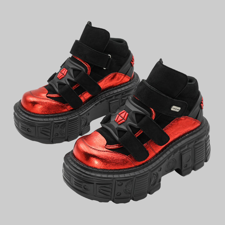 Punk Style Lace-up Rock Boots