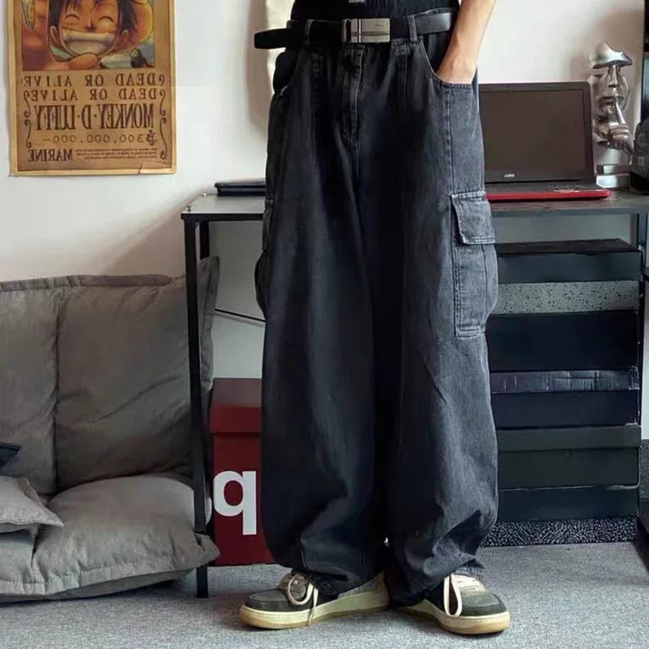 Oversized Hip Hop Style Cargo Baggy Jeans