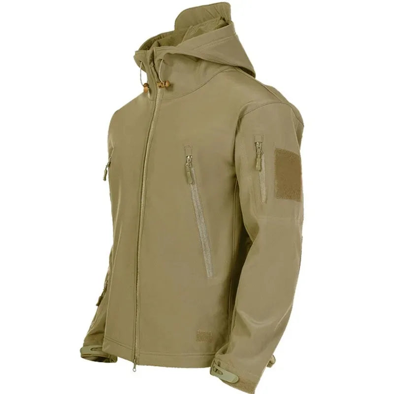 Tactical Soft-Shell Hooded Waterproof Military Jacket
