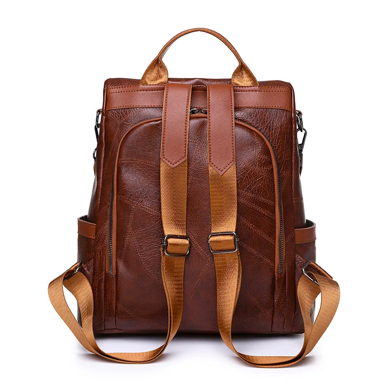 Trendy Leather Travel shoulder Backpack