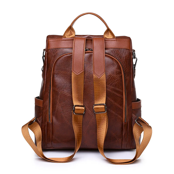 Trendy Leather Travel shoulder Backpack